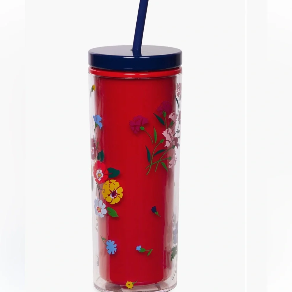 Kate Spade Red Flowered Insulated Tumbler